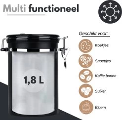 VAIVE Koffieblik - Koffiebus - Koffieblikbewaarblik - Bewaarbus Koffie - Voorraadpotten - Voorraadbussen - Voorraadbus -1.8L 9 VAIVE Koffieblik - Koffiebus - Koffieblikbewaarblik - Bewaarbus Koffie - Voorraadpotten - Voorraadbussen - Voorraadbus -1.8L -Huishoud Verkoop 1200x1179 4