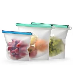 Siliconen Vershoudzakken - Set Van 8 ( 4x 1000ML + 4x 1500ML) -(Transparant, Rood, Groen, Blauw) - Duurzaam - Herbruikbaar - Vries & Hitte Bestendig - Meal Prep - Opbergzak Maatbeker Meal Prep Container -Huishoud Verkoop 1200x1180 3