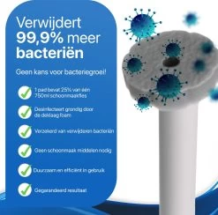 RevoBrush 28x Crystal Clean Foaming Pads Navulling - WC Borstel Met Houder Vrijstaand -Huishoud Verkoop 1200x1184 13
