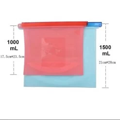 Siliconen Vershoudzakken - Set Van 8 ( 4x 1000ML + 4x 1500ML) -(Transparant, Rood, Groen, Blauw) - Duurzaam - Herbruikbaar - Vries & Hitte Bestendig - Meal Prep - Opbergzak Maatbeker Meal Prep Container -Huishoud Verkoop 1200x1193 1