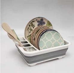 Merkloos Afdruiprek Voor Afwas - Afwasrek - Opvouwbaar - Inklapbaar - Compact - Vaatwasrek Met Bestekrekje -Huishoud Verkoop 1200x1197 14