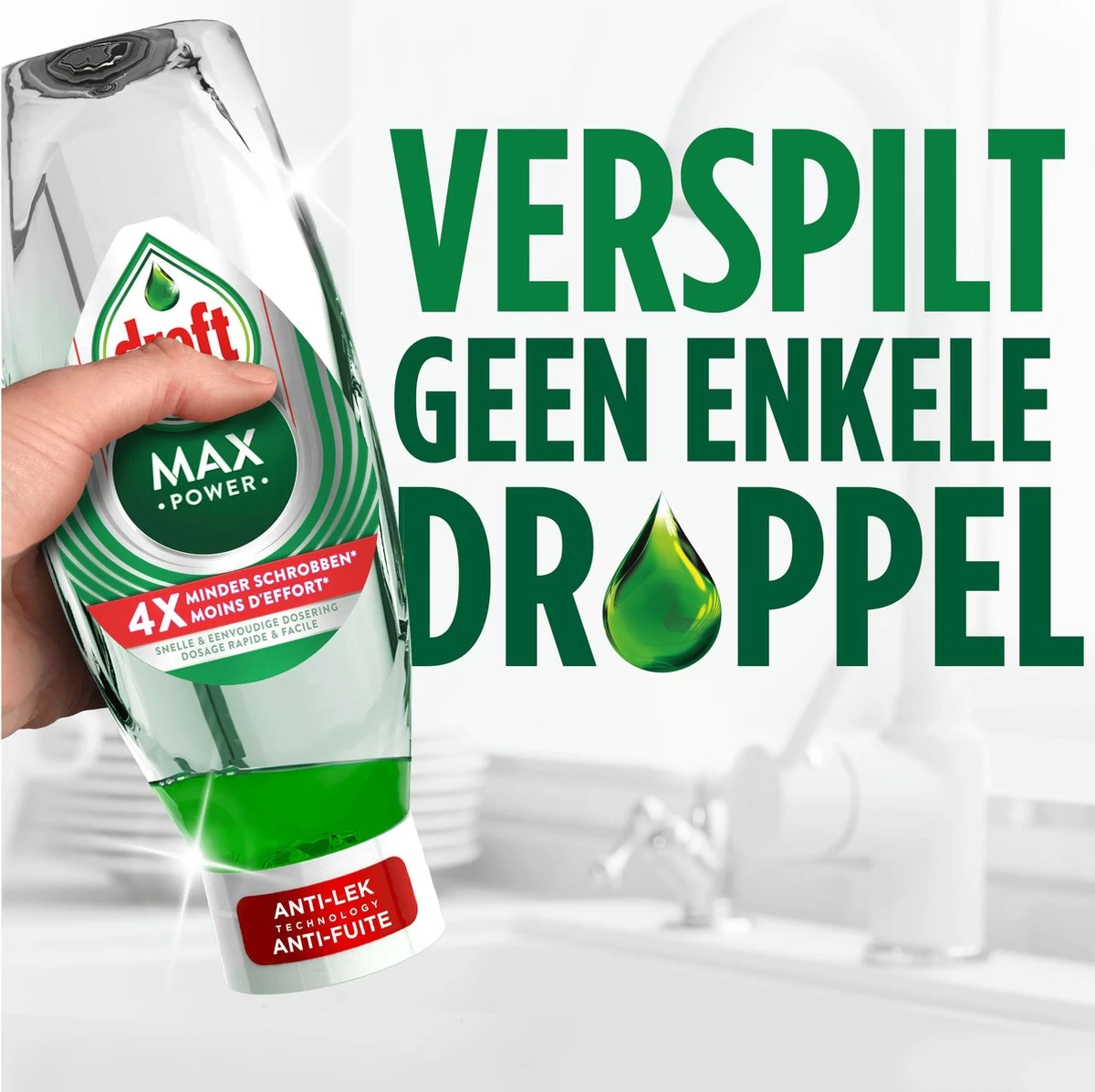 Dreft MaxPower - Vloeibaar Afwasmiddel - Voordeelverpakking 8 X 450 Ml 11 Dreft MaxPower - Vloeibaar Afwasmiddel - Voordeelverpakking 8 X 450 Ml - Afbeelding 11