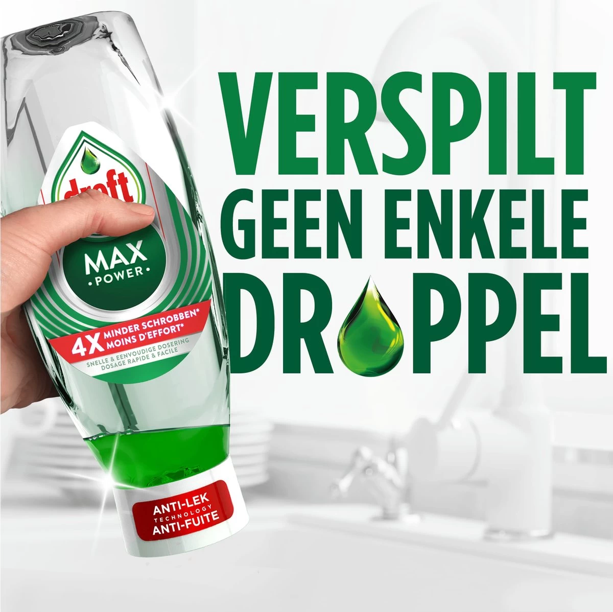 Dreft MaxPower - Vloeibaar Afwasmiddel - Voordeelverpakking 8 X 450 Ml 6 Dreft MaxPower - Vloeibaar Afwasmiddel - Voordeelverpakking 8 X 450 Ml - Afbeelding 6
