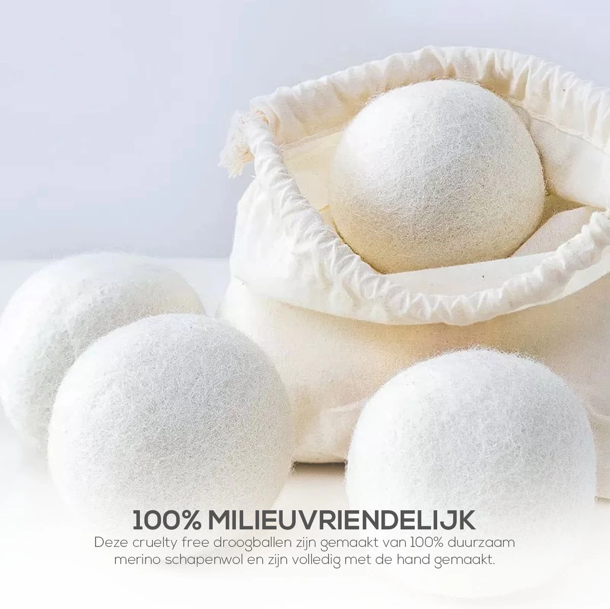 Merino Wollen Drogerballen XL - 10 Stuks - Herbruikbare Wasballen - Natuurlijke Wasverzachter - Wasbollen - Dryer Balls - Duurzame Nieuw-Zeelandse Droogballen 4 Merino Wollen Drogerballen XL - 10 Stuks - Herbruikbare Wasballen - Natuurlijke Wasverzachter - Wasbollen - Dryer Balls - Duurzame Nieuw-Zeelandse Droogballen - Afbeelding 4