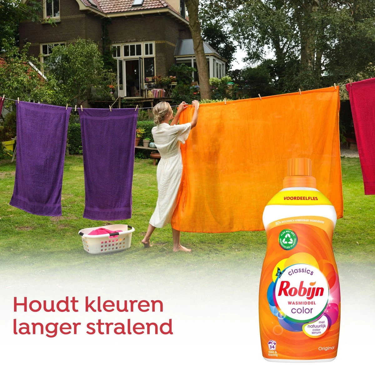 Robijn Klein & Krachtig Classics Color Vloeibaar Wasmiddel - 2 X 34 Wasbeurten - Voordeelverpakking 5 Robijn Klein & Krachtig Classics Color Vloeibaar Wasmiddel - 2 X 34 Wasbeurten - Voordeelverpakking - Afbeelding 5