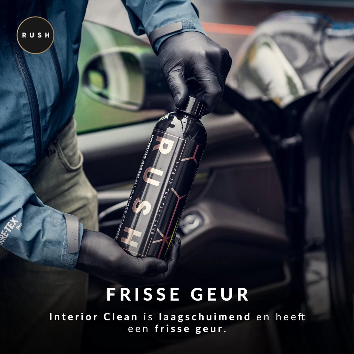 RUSH Bekleding Reiniger - Interieur Reiniger - Auto Wassen - Schoonmaken - Auto Accessories - Interior Clean 750ml 2 RUSH Bekleding Reiniger - Interieur Reiniger - Auto Wassen - Schoonmaken - Auto Accessories - Interior Clean 750ml - Afbeelding 2