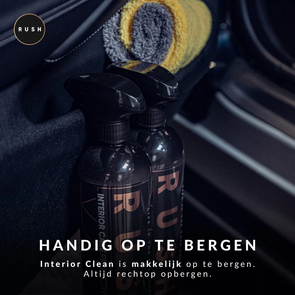 RUSH Bekleding Reiniger - Interieur Reiniger - Auto Wassen - Schoonmaken - Auto Accessories - Interior Clean 750ml 10 RUSH Bekleding Reiniger - Interieur Reiniger - Auto Wassen - Schoonmaken - Auto Accessories - Interior Clean 750ml - Afbeelding 10