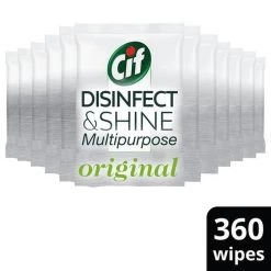 Cif Disinfect & Shine Wipes Original Desinfectie Schoonmaakdoekjes - 12 X 30 Doekjes - Voordeelverpakking 17 Cif Disinfect & Shine Wipes Original Desinfectie Schoonmaakdoekjes - 12 X 30 Doekjes - Voordeelverpakking -Huishoud Verkoop 1200x1200 1164
