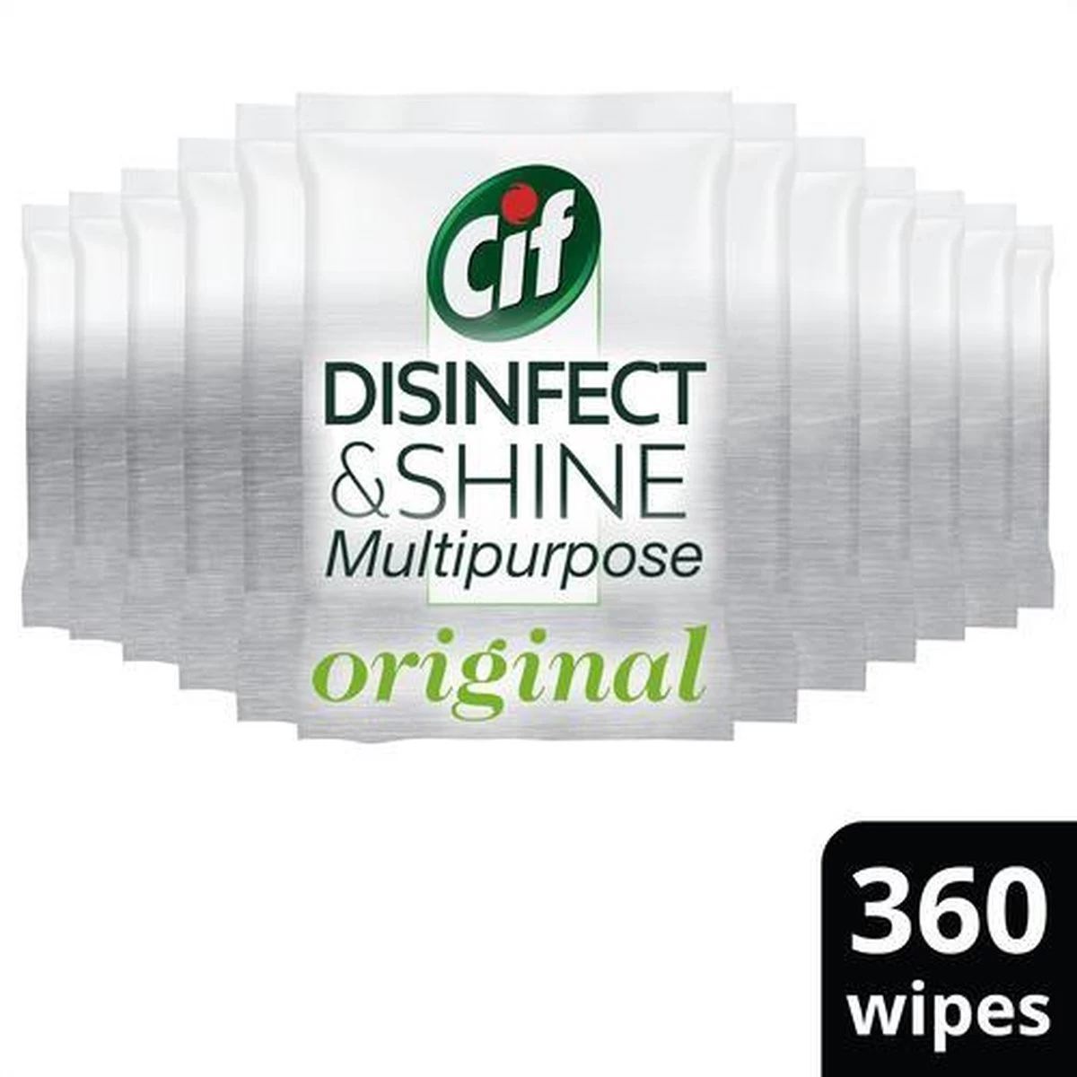 Cif Disinfect & Shine Wipes Original Desinfectie Schoonmaakdoekjes - 12 X 30 Doekjes - Voordeelverpakking 4 Cif Disinfect & Shine Wipes Original Desinfectie Schoonmaakdoekjes - 12 X 30 Doekjes - Voordeelverpakking - Afbeelding 4