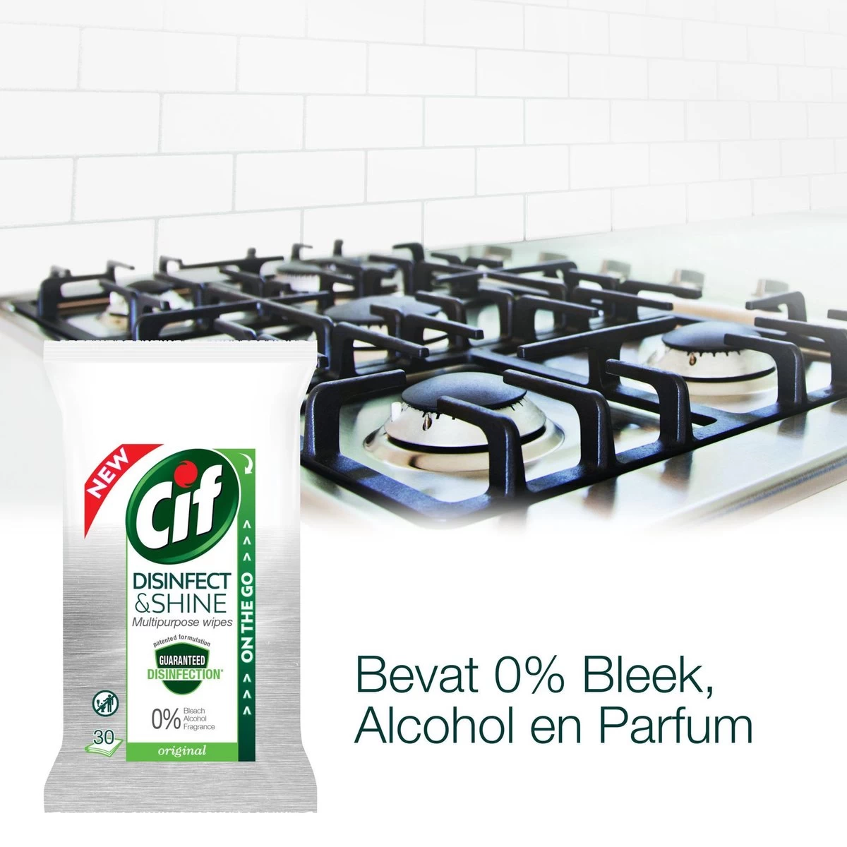 Cif Disinfect & Shine Wipes Original Desinfectie Schoonmaakdoekjes - 12 X 30 Doekjes - Voordeelverpakking 8 Cif Disinfect & Shine Wipes Original Desinfectie Schoonmaakdoekjes - 12 X 30 Doekjes - Voordeelverpakking - Afbeelding 8