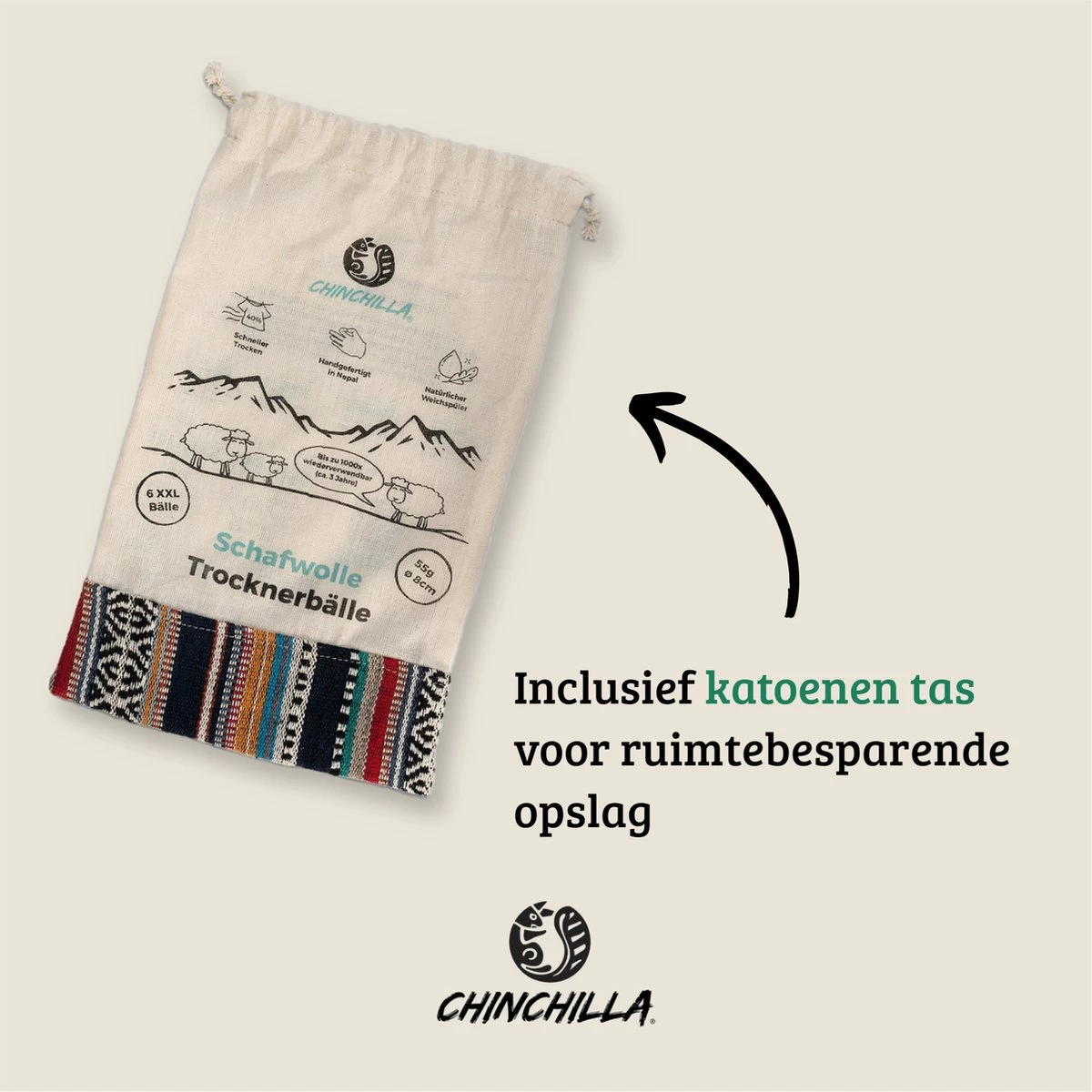 Merkloos Chinchilla® Drogerballen XXL - Set Van 6 Stuks - Herbruikbare Wasdrogerballen - Droogballen - Energiebesparing - Drogerballen Voor Wasdrogers - Wasbollen 7 Merkloos Chinchilla® Drogerballen XXL - Set Van 6 Stuks - Herbruikbare Wasdrogerballen - Droogballen - Energiebesparing - Drogerballen Voor Wasdrogers - Wasbollen - Afbeelding 7