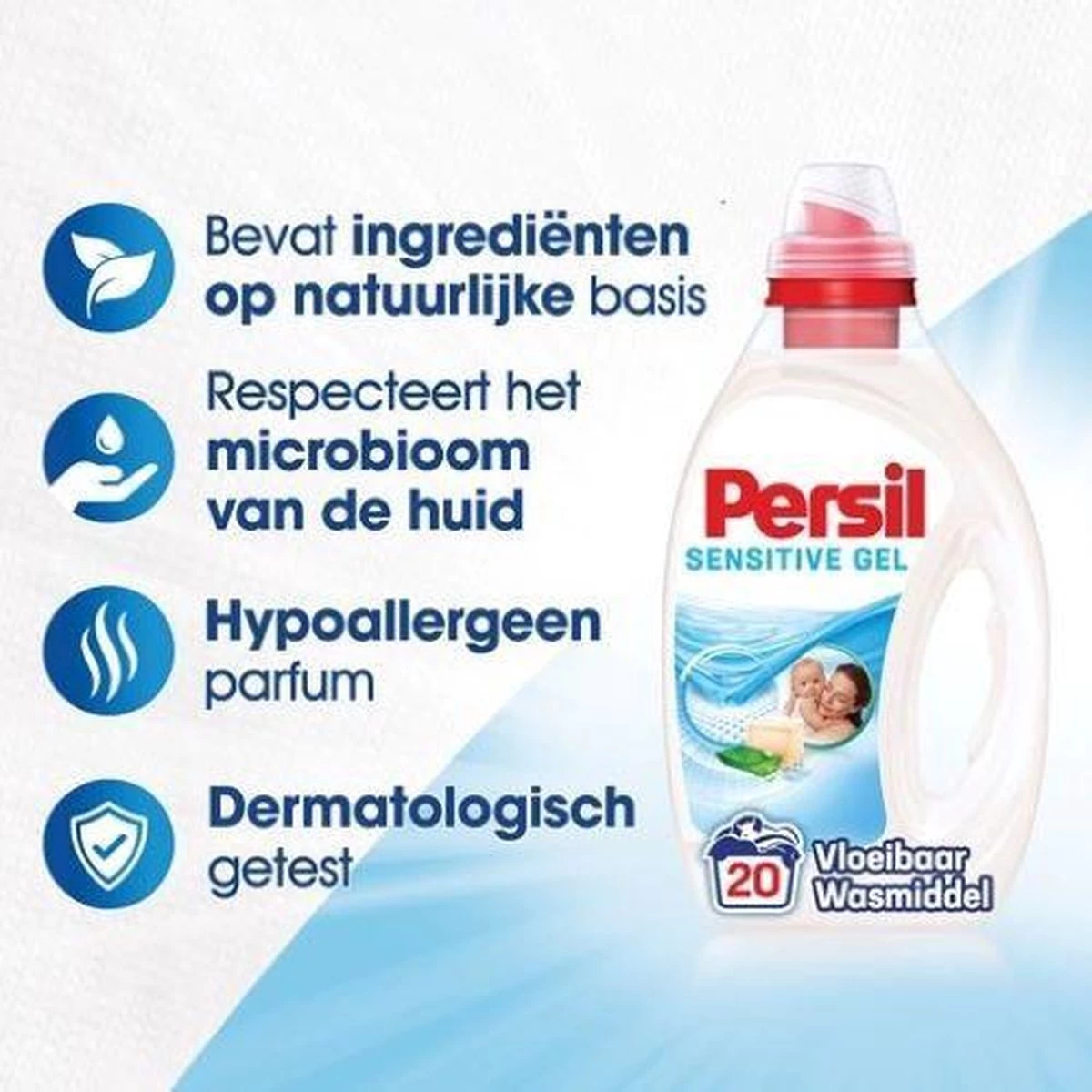 Persil® Persil Sensitive Gel - Vloeibaar Wasmiddel - Baby En Gevoelige Huid - Voordeelverpakking - 6 X 20 Wasbeurten 16 Persil® Persil Sensitive Gel - Vloeibaar Wasmiddel - Baby En Gevoelige Huid - Voordeelverpakking - 6 X 20 Wasbeurten - Afbeelding 16