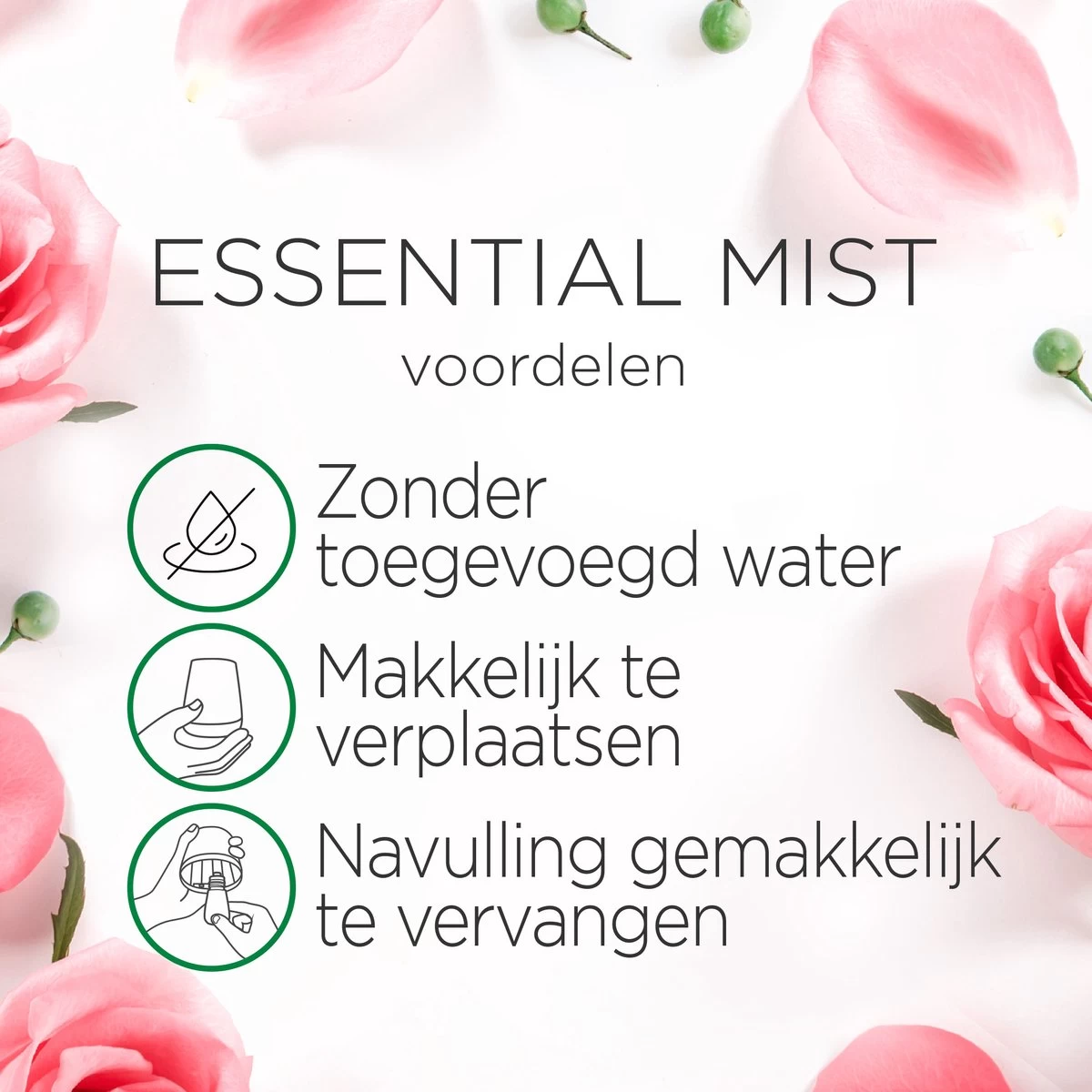 Air Wick Essential Mist Luchtverfrisser - Kalmerende Rozen - 3 Navullingen 3 Air Wick Essential Mist Luchtverfrisser - Kalmerende Rozen - 3 Navullingen - Afbeelding 3