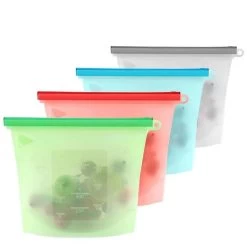 Siliconen Vershoudzakken - Set Van 8 ( 4x 1000ML + 4x 1500ML) -(Transparant, Rood, Groen, Blauw) - Duurzaam - Herbruikbaar - Vries & Hitte Bestendig - Meal Prep - Opbergzak Maatbeker Meal Prep Container -Huishoud Verkoop 1200x1200 1465