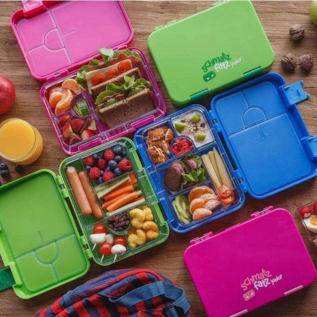 Schmatzfatz Junior Lunchbox 6 Vakken 21,3 X 15 X 4,5 Cm (BxHxD) 4 Schmatzfatz Junior Lunchbox 6 Vakken 21,3 X 15 X 4,5 Cm (BxHxD) - Afbeelding 4