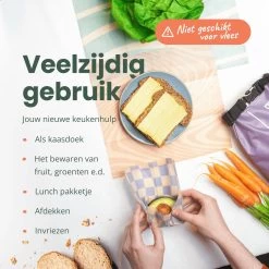 BROODNODIG® - Bijenwas Wraps (Bijenwas Doek) - Set Van 4 - 1S, 2M, 1L - Foodwrap - Beeswax Wraps - Bee Wrap - Beewax - Bijenwasdoek - Zero Waste - Duurzaam Cadeau - Herbruikbaar Boterhamzakje -Huishoud Verkoop 1200x1200 1510