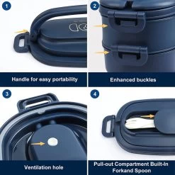 OITUGG Lunchbox Volwassenen: 2-laags Bento Box 1550 Ml Voor Mannen Vrouw - 3-vaks Lunchbox Met Bestek - BPA-vrije Plastic Lunchbox Geschikt Voor Kantoorschool - Magnetronbestendig Vaatwasmachinebestendig (blauw) 9 OITUGG Lunchbox Volwassenen: 2-laags Bento Box 1550 Ml Voor Mannen Vrouw - 3-vaks Lunchbox Met Bestek - BPA-vrije Plastic Lunchbox Geschikt Voor Kantoorschool - Magnetronbestendig Vaatwasmachinebestendig (blauw) -Huishoud Verkoop 1200x1200 1526