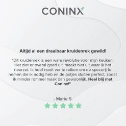 Coninx Kruidenrek Staand - Draaiend Kruidenrek Met Glazen Potjes - Kruidencarrousel Draaibaar - 8 Kruidenpotjes - Wit / RVS 18 Coninx Kruidenrek Staand - Draaiend Kruidenrek Met Glazen Potjes - Kruidencarrousel Draaibaar - 8 Kruidenpotjes - Wit / RVS -Huishoud Verkoop 1200x1200 1547