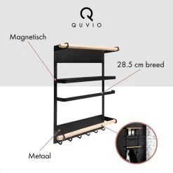 QUVIO Keukenrekje Van Metaal Magnetisch - Kruidenrek - Keuken Opbergrek Voor Kruiden, Handdoeken En Opscheplepels - Zwart 15 QUVIO Keukenrekje Van Metaal Magnetisch - Kruidenrek - Keuken Opbergrek Voor Kruiden, Handdoeken En Opscheplepels - Zwart -Huishoud Verkoop 1200x1200 1577