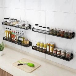 Merkloos Kruidenrek / Opbergrek - RVS - Perforatievrij Aan De Muur Gemonteerd - 50x13x6 Cm - Zwart 9 Merkloos Kruidenrek / Opbergrek - RVS - Perforatievrij Aan De Muur Gemonteerd - 50x13x6 Cm - Zwart -Huishoud Verkoop 1200x1200 1593