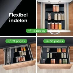 Goedewaere Kruidenrek Lade - 6 Stuks - Keuken Organizers - Keukenlade Organiser - Kruiden Organizer - Uitschuifbaar - Kunststof 16 Goedewaere Kruidenrek Lade - 6 Stuks - Keuken Organizers - Keukenlade Organiser - Kruiden Organizer - Uitschuifbaar - Kunststof -Huishoud Verkoop 1200x1200 1603