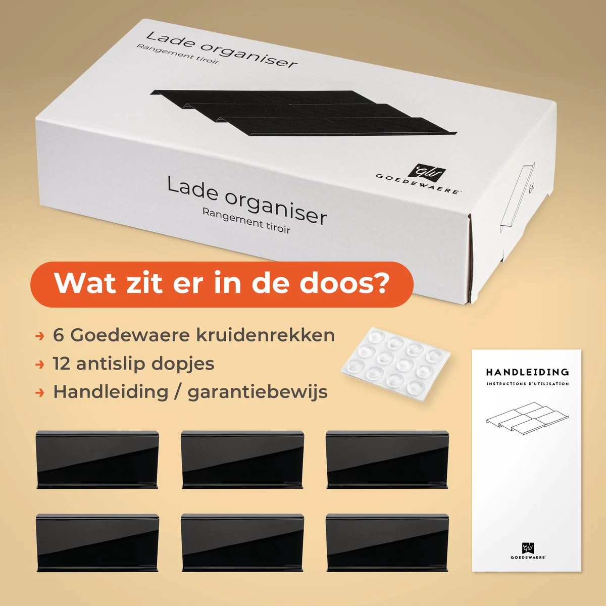 Goedewaere Kruidenrek Lade - 6 Stuks - Keuken Organizers - Keukenlade Organiser - Kruiden Organizer - Uitschuifbaar - Kunststof 7 Goedewaere Kruidenrek Lade - 6 Stuks - Keuken Organizers - Keukenlade Organiser - Kruiden Organizer - Uitschuifbaar - Kunststof - Afbeelding 7