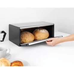 Brabantia Broodtrommel - Met Klepdeksel - Matt Steel Fingerprint Proof / Matt Black 12 Brabantia Broodtrommel - Met Klepdeksel - Matt Steel Fingerprint Proof / Matt Black -Huishoud Verkoop 1200x1200 1665