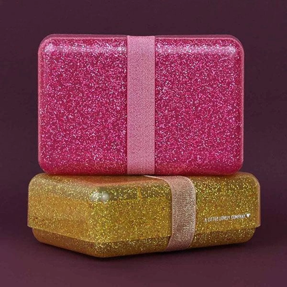 Lunch Box: Glitter - Roze | A Little Lovely Company 9 Lunch Box: Glitter - Roze | A Little Lovely Company - Afbeelding 9