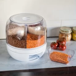 Roterende Voedsel Dispenser - 6 Vakken - Met Doseerschep - BPA Vrij - Handig -Huishoud Verkoop 1200x1200 1704