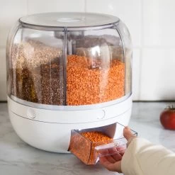 Roterende Voedsel Dispenser - 6 Vakken - Met Doseerschep - BPA Vrij - Handig -Huishoud Verkoop 1200x1200 1707