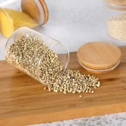 Quality Needz - Voorraadbussen - 250 ML - Glazen Potjes Met Deksel - Kruidenpotjes - 10 Delige Set - BPA-vrij - Gratis Pen & Herschrijfbare Stickers -Huishoud Verkoop 1200x1200 1716