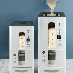 Merkloos TDR-Japans Rijst/Granen Container/Dispenser/ Opbergdoos - 6KG Inhoud - Wit -Huishoud Verkoop 1200x1200 1725