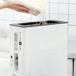 Merkloos TDR-Japans Rijst/Granen Container/Dispenser/ Opbergdoos - 6KG Inhoud - Wit -Huishoud Verkoop 1200x1200 1726