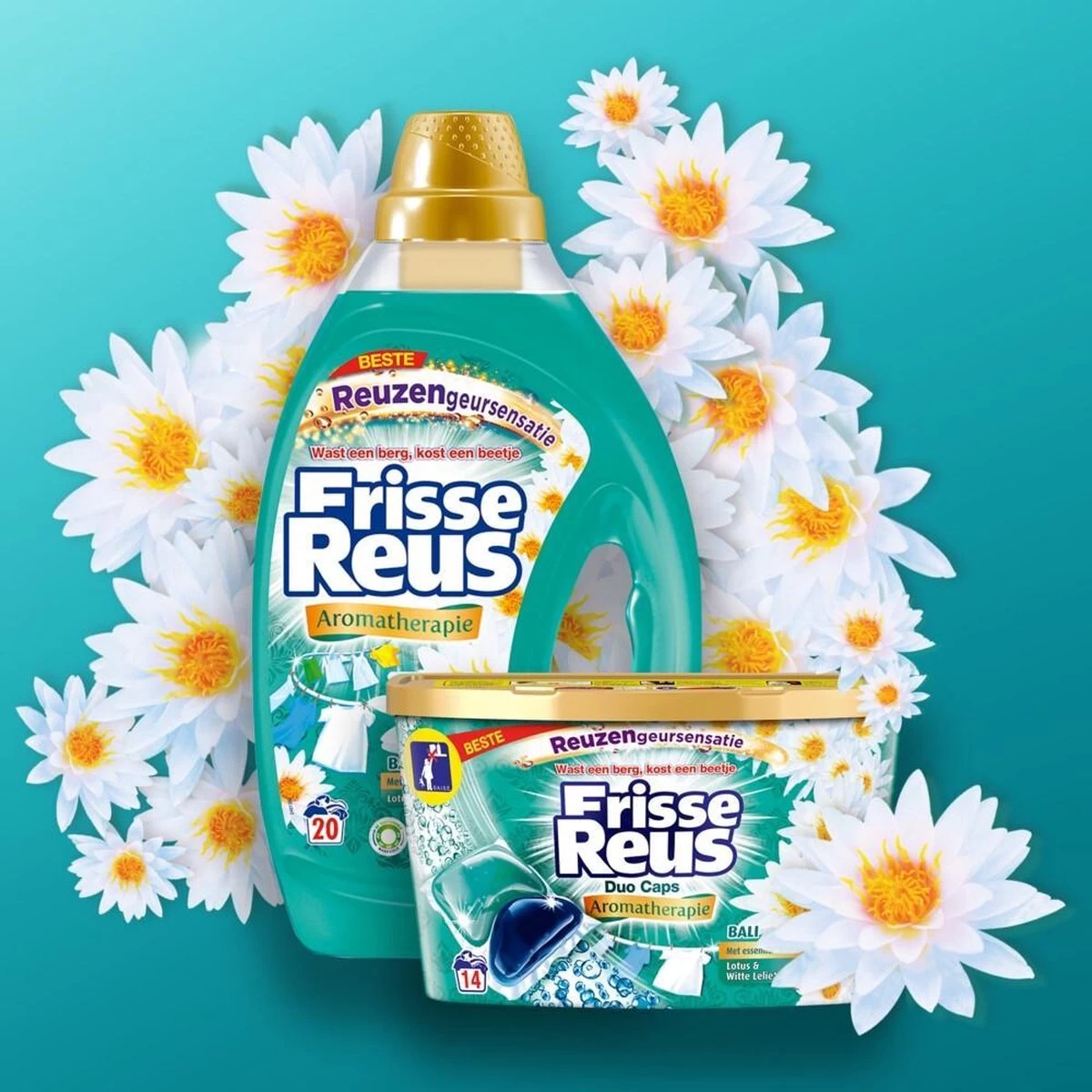 Frisse Reus Lotus Amandel Gel Vloeibaar Wasmiddel - Witte Was - Voordeelverpakking - 120 Wasbeurten 6 Frisse Reus Lotus Amandel Gel Vloeibaar Wasmiddel - Witte Was - Voordeelverpakking - 120 Wasbeurten - Afbeelding 6