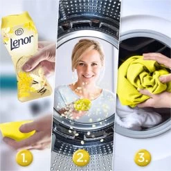 Lenor Vanille En Mimosabloesem Parels - In-Wash Geurbooster - Voordeelverpakking 6 X 15 Wasbeurten -Huishoud Verkoop 1200x1200 390