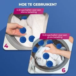 Roegaarden Drogerballen - Wasbollen - 6 Stuks - Siliconen - Sneller Droog - Anti-kreuk -Huishoud Verkoop 1200x1200 457