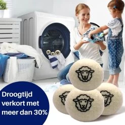 Drogerballen 6 Stuks - Wasbol - Droogballen - Herbruikbare Wasbollen - Wasverzachter - Wasdrogerballen - Doseerbol -Huishoud Verkoop 1200x1200 488