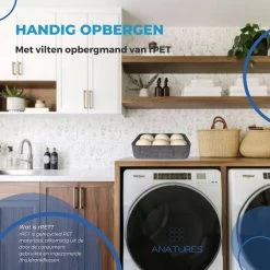 ANATURES Wollen XL Drogerballen 6 Stuks In Opbergmand – Herbruikbare Droogballen Wasdroger – Nieuw Zeelands RWS Schaapswol - Wasdrogerballen Duurzaam – Natuurlijke Wasverzachter -Huishoud Verkoop 1200x1200 503