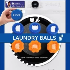Salivio Laundryballs - 8x Wasbol Set - Huisdieren Haar Verwijderen - Wasbollen - Drogerballen - Energiebesparend - Wasverzachter - Milieuvriendelijk Wassen -Huishoud Verkoop 1200x1200 508
