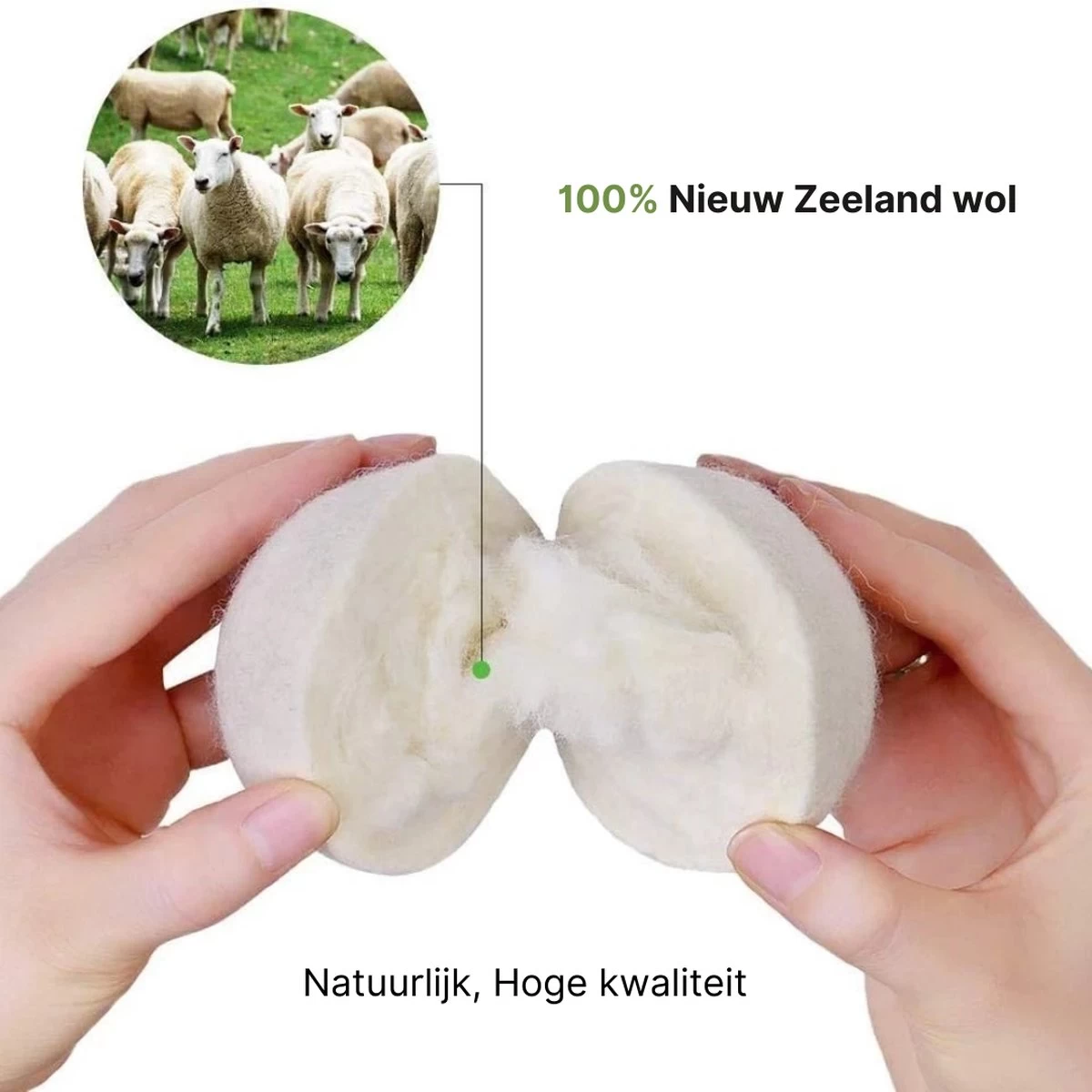 Wollen Drogerballen - Duurzaam & Milieuvriendelijk - Wasbol - Verkort Droogtijd - Droogballen - Hypoallergeen En Chemicaliënvrij - Bespaar Op Energierekening - Wasdroger Ballen - Wasbollen 4 Wollen Drogerballen - Duurzaam & Milieuvriendelijk - Wasbol - Verkort Droogtijd - Droogballen - Hypoallergeen En Chemicaliënvrij - Bespaar Op Energierekening - Wasdroger Ballen - Wasbollen - Afbeelding 4