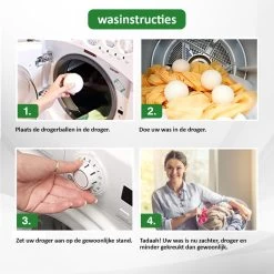 Droger Ballen Wol - Wasdroger Herbruikbare Wollen Droger Ballen - Droogballen Voor Snellere Droogtijd- Set 6 Stuks - Swilix -Huishoud Verkoop 1200x1200 536