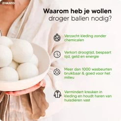 Drogerballen - Droogballen Voor Wasdrogers - Wasdrogerballen, Wasbollen & Wasballen - 100% Diervriendelijk, Duurzaam & Herbruikbaar - Duurzaam Cadeau - Energie Besparen - RWS Wol & Zero Waste - 6 Stuks Van Zivanto 11 Drogerballen - Droogballen Voor Wasdrogers - Wasdrogerballen, Wasbollen & Wasballen - 100% Diervriendelijk, Duurzaam & Herbruikbaar - Duurzaam Cadeau - Energie Besparen - RWS Wol & Zero Waste - 6 Stuks Van Zivanto -Huishoud Verkoop 1200x1200 556
