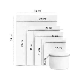 ForDig Wasnet Waszakjes (5 Stuks) Voor Lingerie En Fijne Was - Geschikt Voor Wasmachine - Met Rits - Wit -Huishoud Verkoop 1200x1200 592