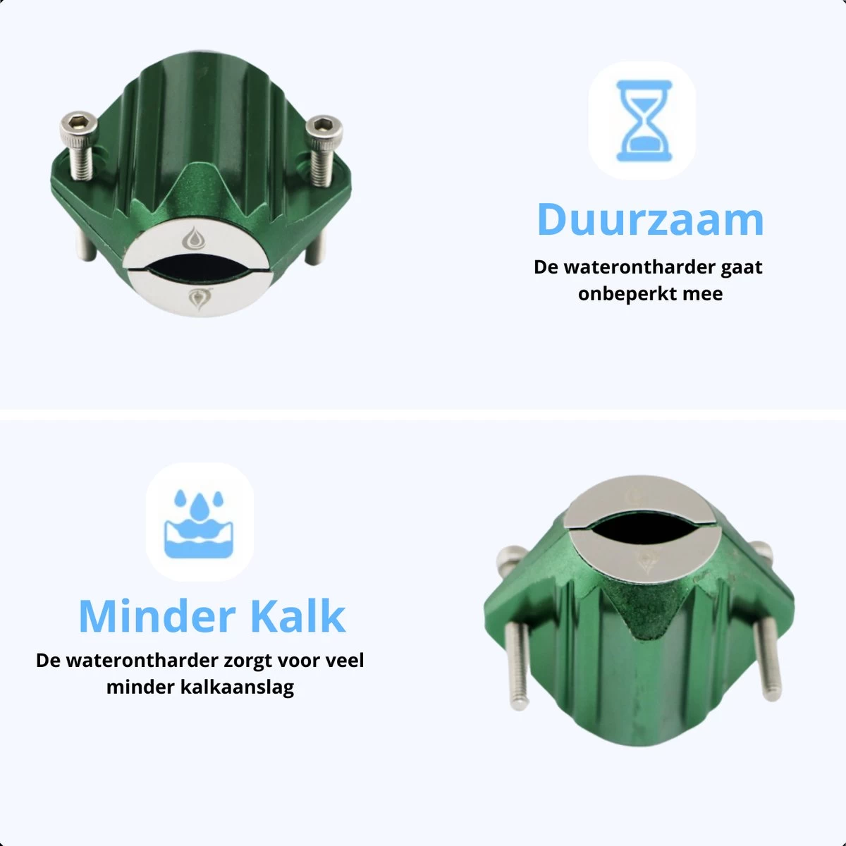 Magnetische Waterontharder - Antikalk - Waterontkalker - Waterverzachter - Douchefilter - Waterontharder Magneet - Groen 3 Magnetische Waterontharder - Antikalk - Waterontkalker - Waterverzachter - Douchefilter - Waterontharder Magneet - Groen - Afbeelding 3