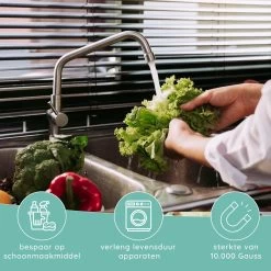 Jooba Magnetische Waterontharder - 1+1 GRATIS - Waterontharder Magneet - Waterontharder Waterleiding - Ontkalker - 4000 Silvertech - Waterontkalker - Antikalk Magneet - Kalkaanslag -Huishoud Verkoop 1200x1200 725