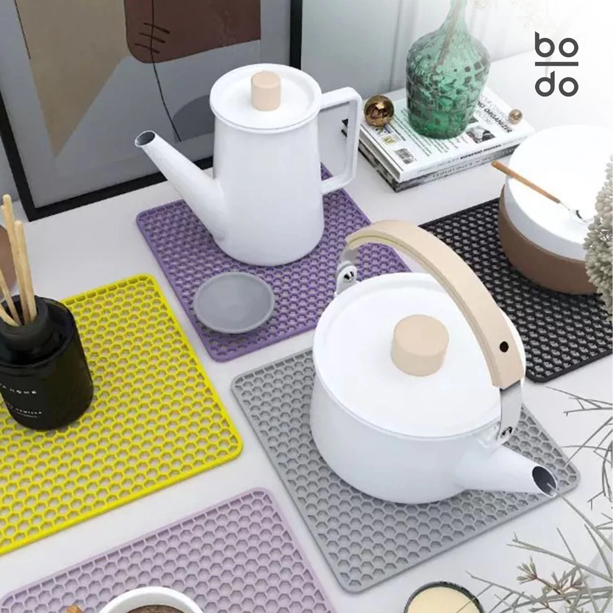 BODO Gootsteenmat Siliconen Donker Grijs - 30.5 X 30.5 Cm - Keuken Accessoires - Gootsteen Beschermer - Onderzetters Siliconen - Anti Kras - Gootsteen Accessoires 3 BODO Gootsteenmat Siliconen Donker Grijs - 30.5 X 30.5 Cm - Keuken Accessoires - Gootsteen Beschermer - Onderzetters Siliconen - Anti Kras - Gootsteen Accessoires - Afbeelding 3