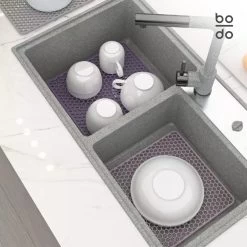 BODO Gootsteenmat Siliconen Donker Grijs - 30.5 X 30.5 Cm - Keuken Accessoires - Gootsteen Beschermer - Onderzetters Siliconen - Anti Kras - Gootsteen Accessoires 11 BODO Gootsteenmat Siliconen Donker Grijs - 30.5 X 30.5 Cm - Keuken Accessoires - Gootsteen Beschermer - Onderzetters Siliconen - Anti Kras - Gootsteen Accessoires -Huishoud Verkoop 1200x1200 841