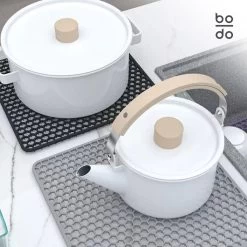 BODO Gootsteenmat Siliconen Donker Grijs - 30.5 X 30.5 Cm - Keuken Accessoires - Gootsteen Beschermer - Onderzetters Siliconen - Anti Kras - Gootsteen Accessoires 15 BODO Gootsteenmat Siliconen Donker Grijs - 30.5 X 30.5 Cm - Keuken Accessoires - Gootsteen Beschermer - Onderzetters Siliconen - Anti Kras - Gootsteen Accessoires -Huishoud Verkoop 1200x1200 845