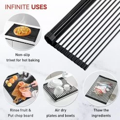 BOTC Afdruiprek - Verstelbaar - Afdruipmat Voor Afwas - Pannenonderzetter - Opvouwbaar 15 BOTC Afdruiprek - Verstelbaar - Afdruipmat Voor Afwas - Pannenonderzetter - Opvouwbaar -Huishoud Verkoop 1200x1200 851