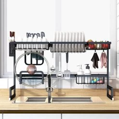 Sens Design Afwasrek Zwart - Afdruiprek - 82,5 Cm - RVS -Huishoud Verkoop 1200x1200 858